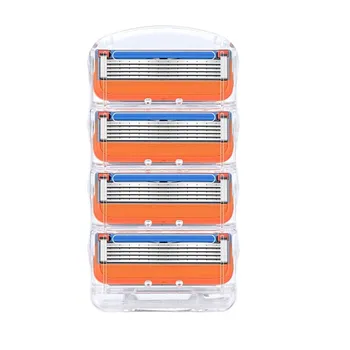 

4pcs/lot Razor Blade For Men Shaving Blades Safety Blades Cassette Shaver Suit For Gillettee Fusione