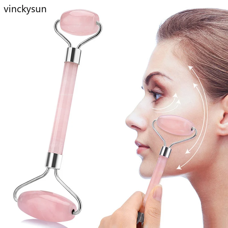 

vinckysun Natural Jade Facial Massage Roller Quartz Roller Slimming Face Massager Lifting Tool Stone Skin Massage Beauty Care