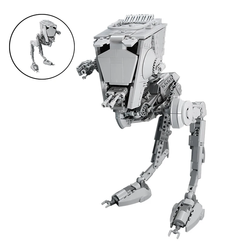 Конструктор MOC шарнирный SW AT-ST робот-конструктор для звездных космических войн