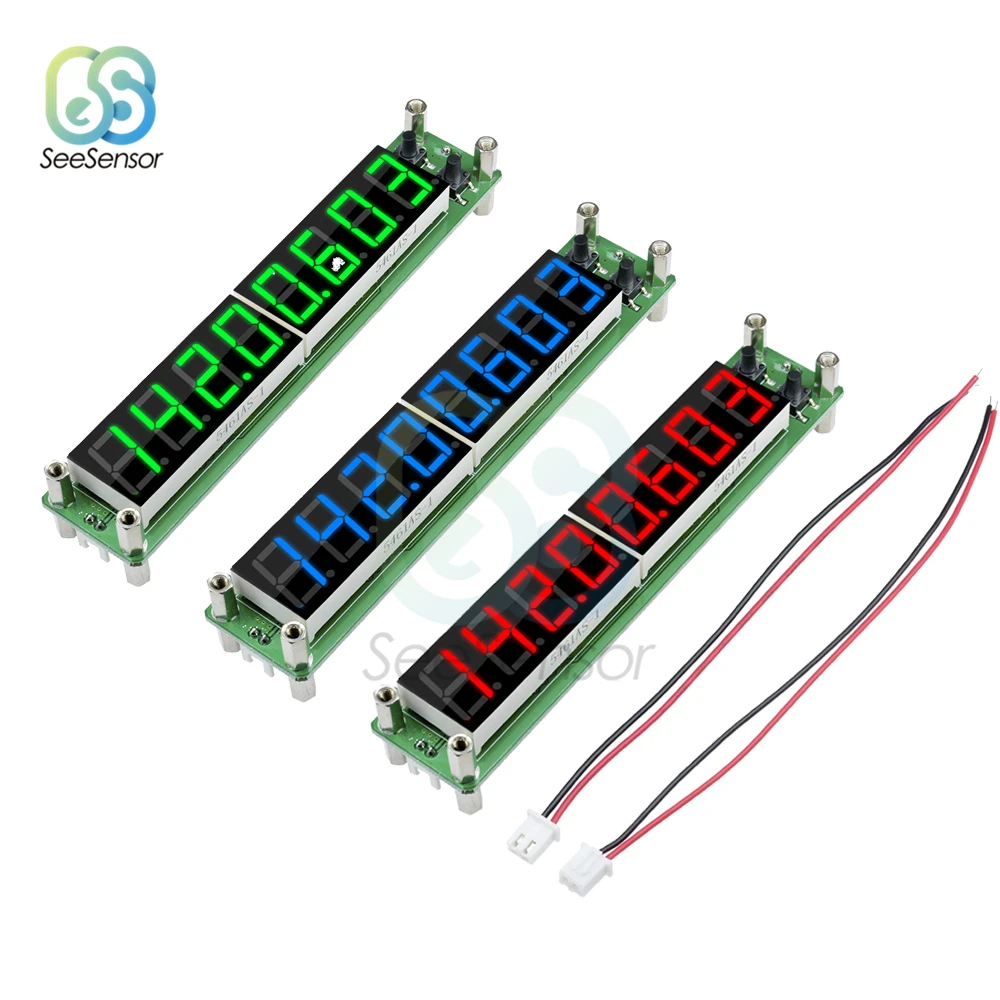 8 Bit Tube LED Digital RF Signal Frequency Counter Cymometer Meter 0.1MHz to 60MHz 20MHz 2400MHZ 2.4GHz Blue/Red/Green | Инструменты