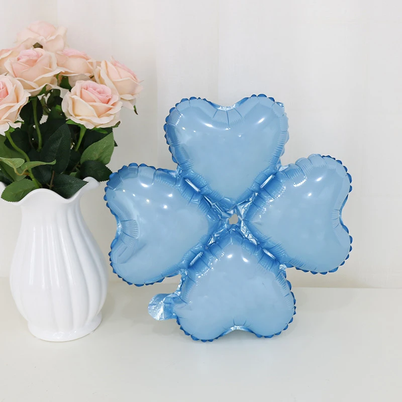 50 blue balloons Четырехлистный воздушный шар с изображением клевера четырехколесный воздушный шар из фольги Рождественский шар в форме арки новогодний декоративный шарик - Цвет: 50 blue balloons