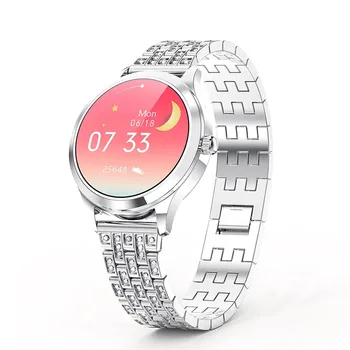 

LW07 Smart Watch Women IP68 Waterproof DIY Face 2.5D Round Screen Heart Rate Smartwatch 2020 for Girl Lady Gift