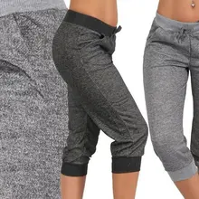 Женские брюки для бега, удобные Капри, спортзал фитнес бег, спортивные штаны, эластичные спортивные брюки, женские спортивные повседневные брюки