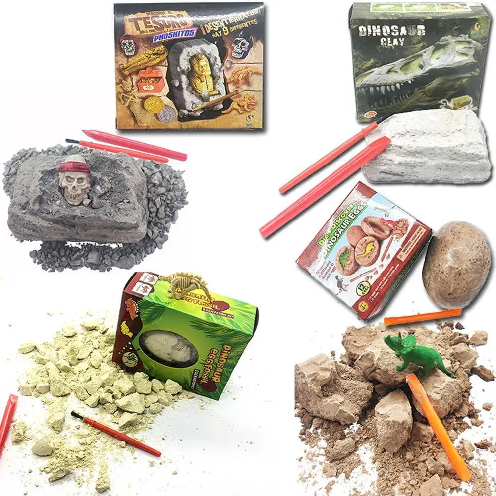 Juguete de simulación de excavación de dinosaurios para niños, juguete de simulación de excavación de dinosaurios, con forma de dinosaurio, D7W1