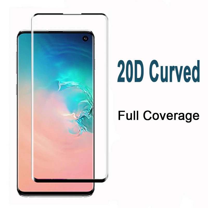 20D full curved protector glass for galaxyS10 S8 S9 20 10E Plus 5G Ultra tempered glass for Samsung Note 20 10 9 8 Plus Ultra mobile phone screen protector