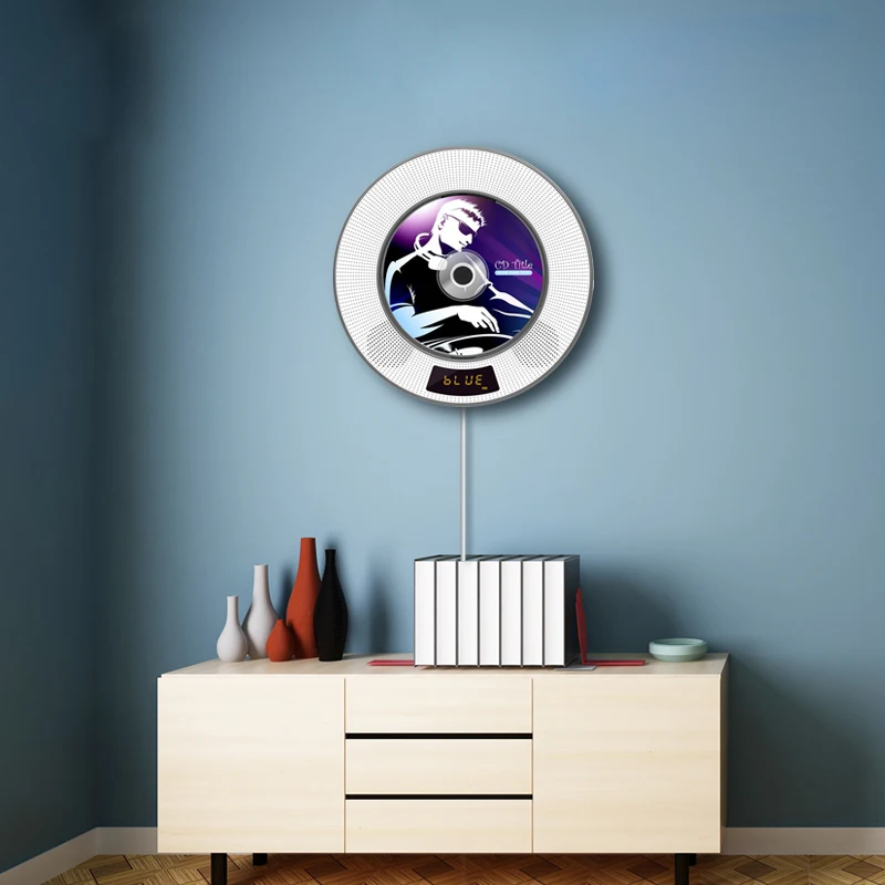 Leitor de cd Boombox com Capa de Poeira Bluetooth Parede Montável Controle Remoto Casa Música 2 Built-in Estéreo Alta Fidelidade Soundcore Alto-falantes - Image 4
