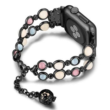 

Stainless Watchband for Apple Watch Band Replacement with Perfume Storage Ball Luxury Night Luminous Wrist Bracelet for iWATCH