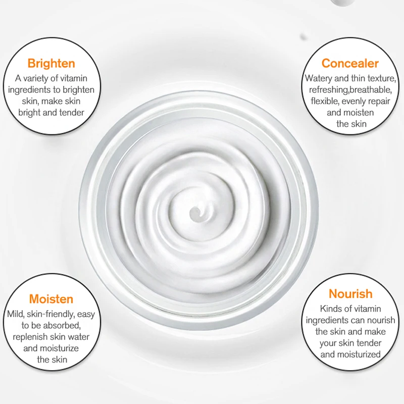 OneSpring V7 Hyaluronic acid Whitening Cream Vitamins Moisturizing Makeup Cream Brighten skin Invisible Pores Nourish Face Cream