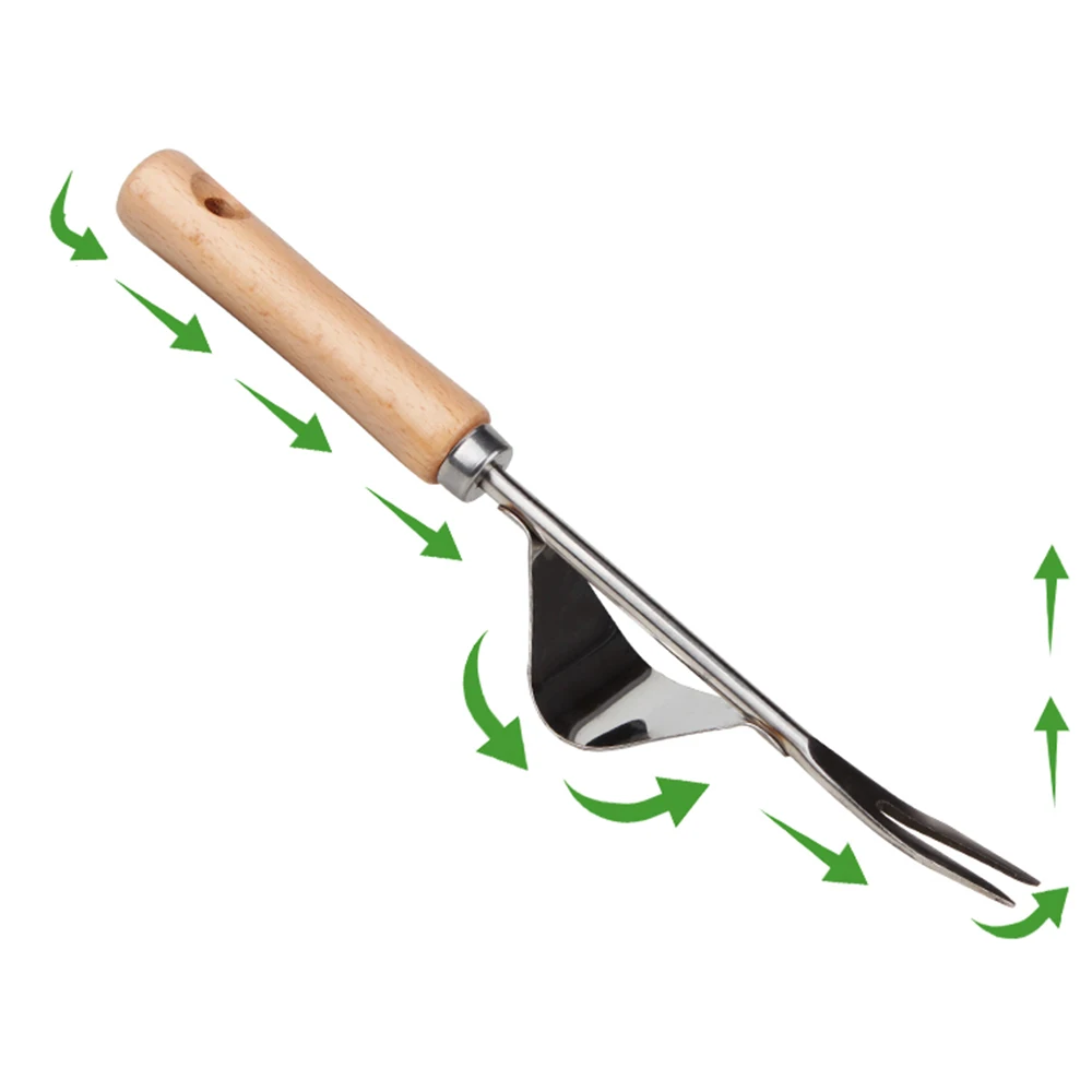 

Manual Weed Remover Forks Garden Weed Snatcher Digging Fork Remove Stainless Steel Weeds Removing Fork Planting Weeding Tools