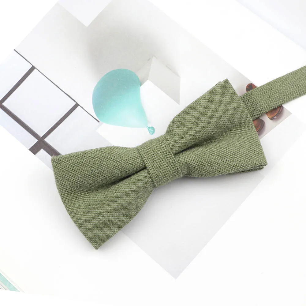 Брендовый красивый однотонный цветной детский Модный повседневный галстук-бабочка из хлопка, аксессуары для галстуков, подарок - Цвет: Kid  9
