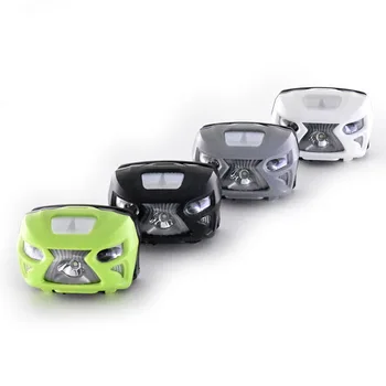 

Mini LED Headlamp Rechargeable Body Motion Sensor Head 2 Modes Helmet Light Bicycle Outdoor Camping