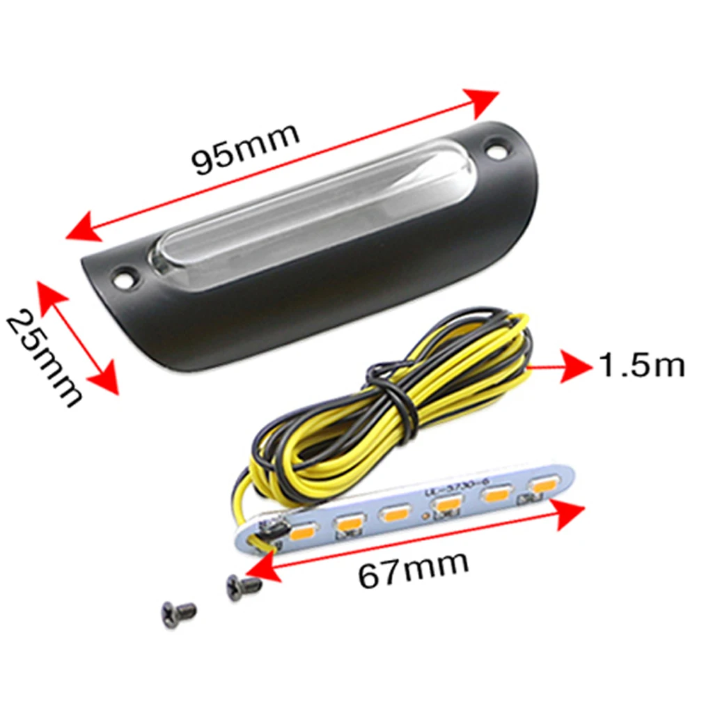 2PCS Motorcycle Handlebar Turn Signal Light DC 12V LED Bar End Lamp Indicator Blinker Amber Lights for Harley Motorbike