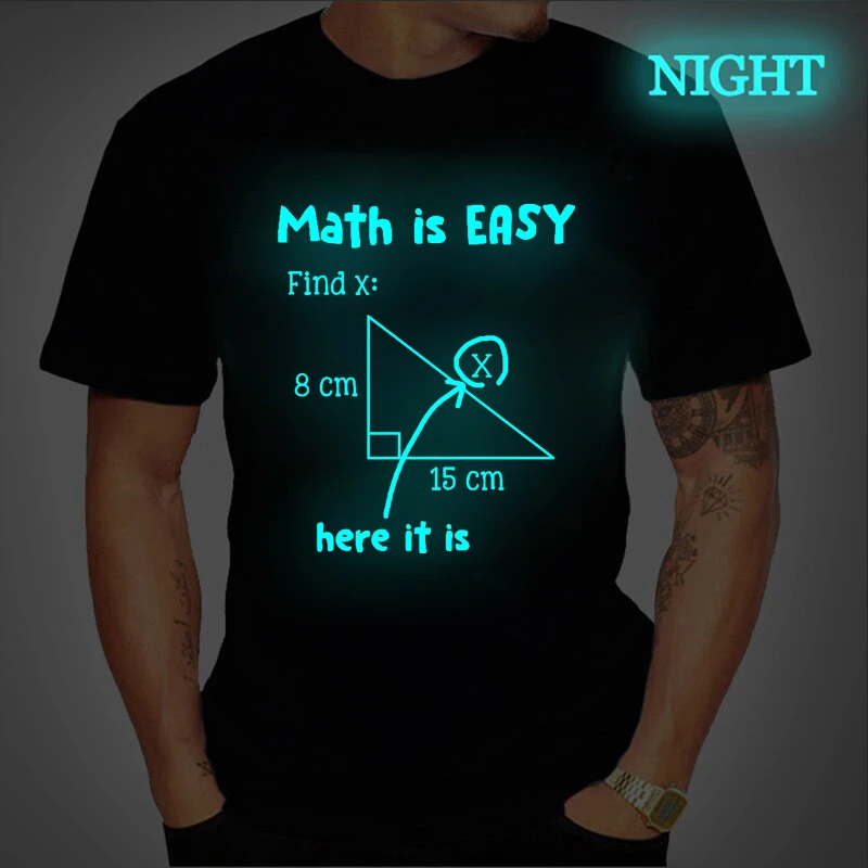 matemáticas para hombre, camisa divertida con letras de profesor de matemáticas, es fácil de usar, ropa de calle de - AliExpress