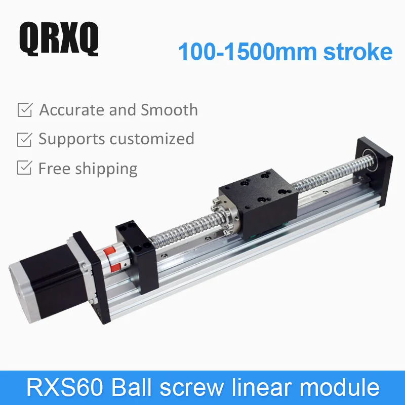 Free shipping NC linear positioning kit for linear guide motion actuator module with motor