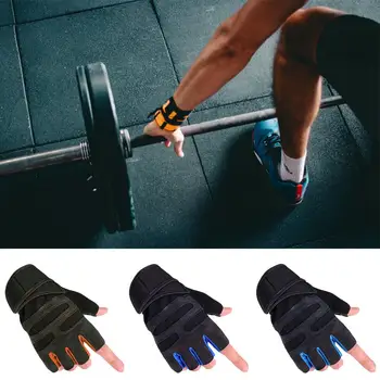 

Gym Gloves Heavy weight Sports Dumbbell Weight Lifting Gloves Fitness Breathable Anti-slip Half Finger Protection Unisex Gloves