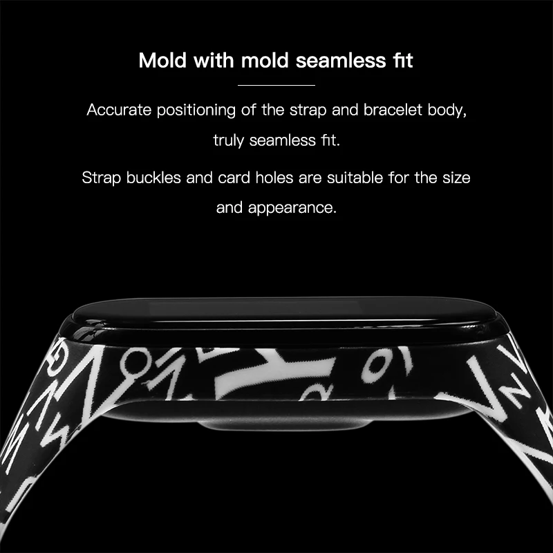 BOORUI mi band 4 ремешок умные аксессуары персонализированный принт различные цветы силиконовый сменный ремешок для xiaomi mi band 3/4