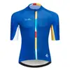 Geeklion Blue Rainbow Aero Fit Cycling Wear Short Sleeves Bike Summer Jersey Ciclismo Bicycle Maillot 1