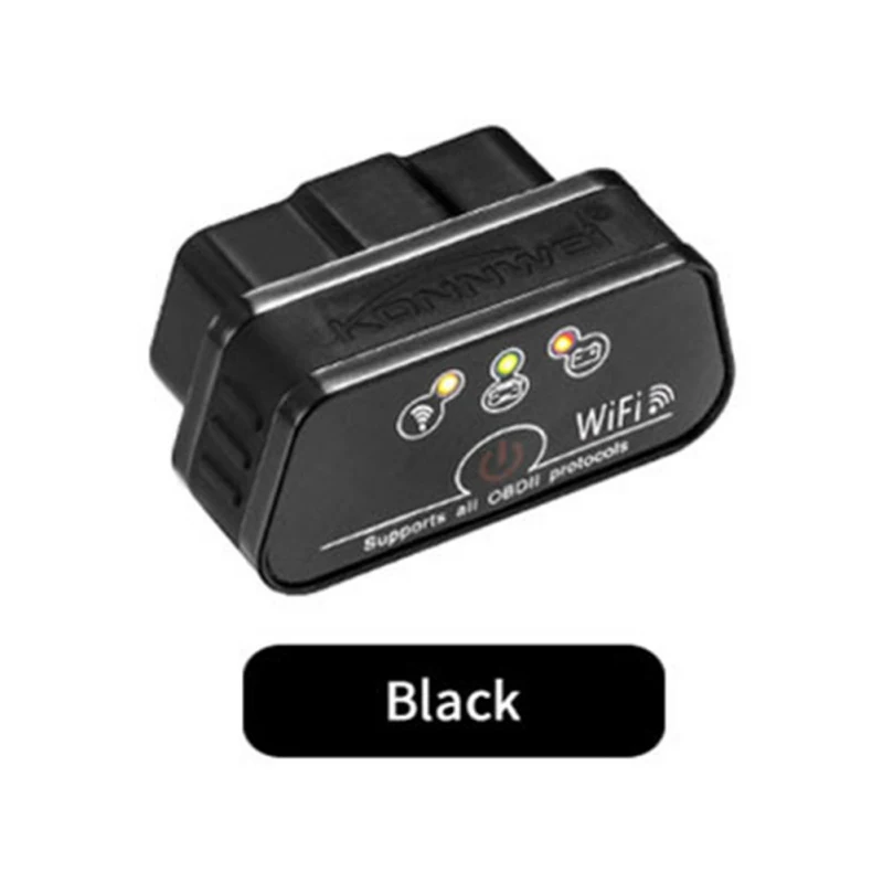 KW901 OBD2 Bluetooth Автомобильный неисправный автомобильный диагностический инструмент KW 901 ELM 327 Wifi для Android/IOS сканер считывания кода - Цвет: BLACK