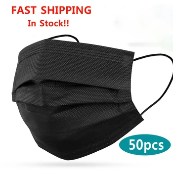 

10/50pcs Disposable 3-Layer Face Mask Mask Respirator Earloop Mouth Covers Men Maschere 마스크 マス