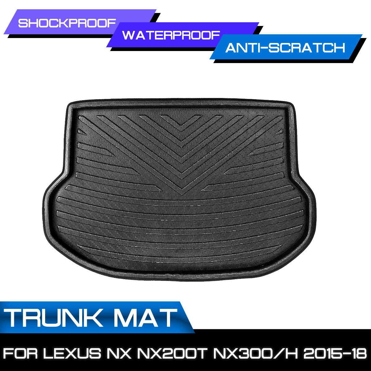 for Lexus NX NX200T NX300H NX300 2015-2018 Rear Trunk Mat Floor Tray Carpet Mud Kick Pad Cargo Boot Liner Car Accessories |