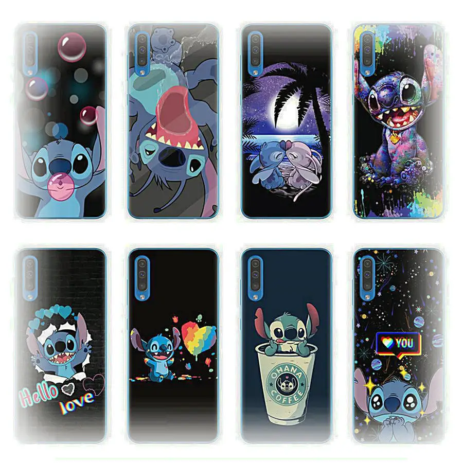 Personalized Samsung phone case cute cartoon stitch soft TPU phone case for Samsung Galaxy A10 A20 A30 A40 A50 A70 A7 A9 A6 A8