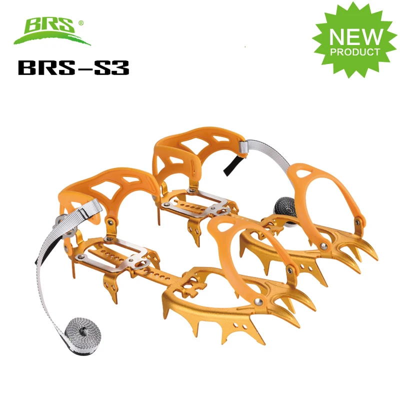 14 Teeth Claws Snow Crampons Special Al-Alloy Ice Gripper Outdoor Climbing Mountaineering Equipment Non-Slip Crampons BRS-S3 climbing crampons,ice gripper spikes