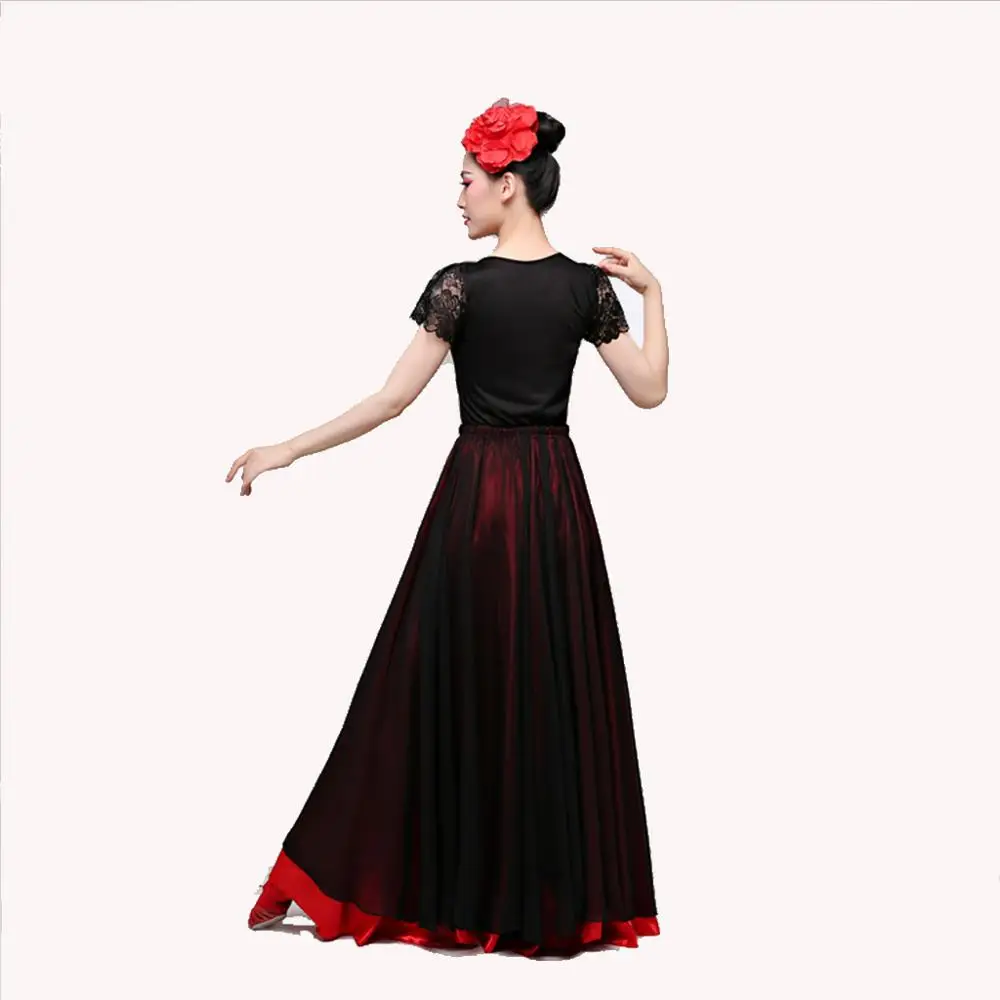 Юбка для танцев Flamenco одежда испанских костюмы фламенко женское платье