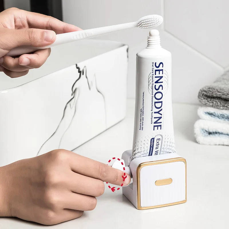 Automatic Toothpaste Dispenser Squeezers Wall Mounted Toothpaste Squeezer Dispenser Rolling Holder Bathroom Accessories 4
