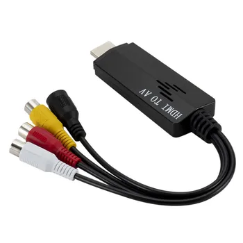 

HDMI to AV HD Converter 1080P HDMI to RCA Conversion Adapter Cable Connect Roku DVD Cable box for Xbox-360 Blue-ray player