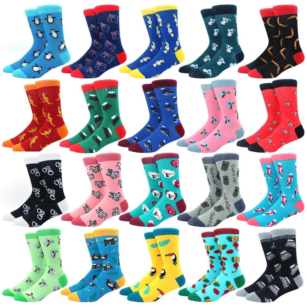 Cute Fashion Soft Novelty Cotton Women Socks Penguin koala handcuffs Colorful Cartoon Happy Kawaii Funny Socks For Girl Gift smartwool socks sale