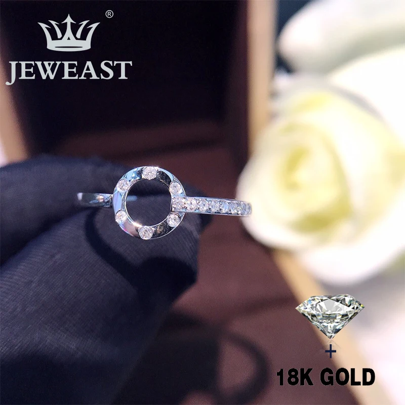 Кольцо с натуральным бриллиантом 18K золото чистое красивое кольцо драгоценными