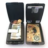 Men Metal Smart Card Holder Bankcard Blocking Hard Case Short Wallet Male Credit Card RFID Safe Anti-theft Scanning Protect 4