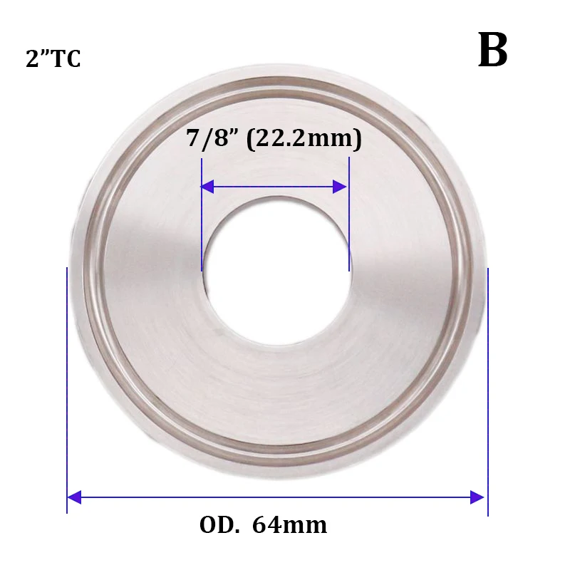" Tri Clamp(64 м OD) торцевая крышка с сварным отверстием санитарно 304 нержавеющая сталь Homebrew пиво и ремесло пивоварения фитинг