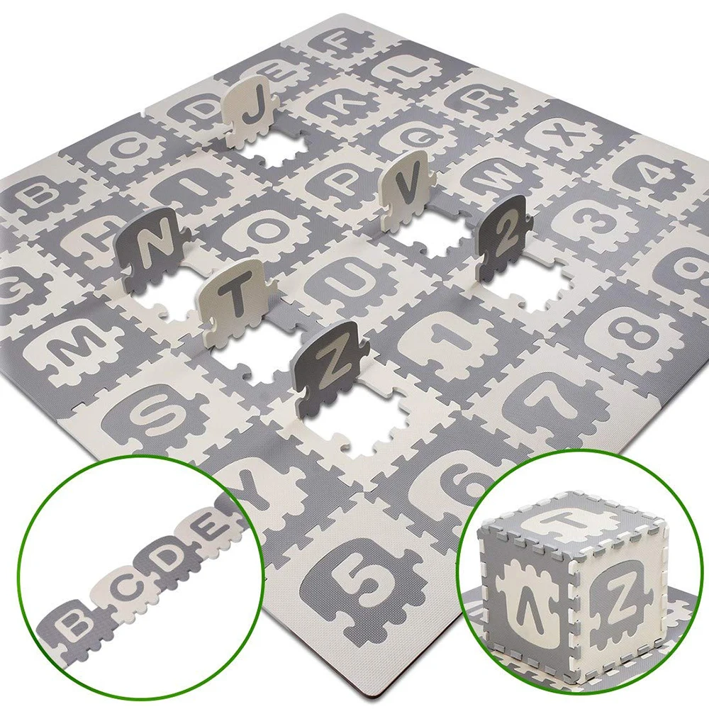

Children's Alphanumeric Infant Puzzle Mat Baby Bedroom Non-slip Crawling Matpuzzle Play Mat Nylon Exercise Floor Carpet