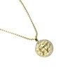 Unisex 316L Stainless Steel Cool Gold-Color Medusa Clean Stone Pendant Free Chain 4