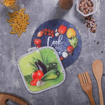 

Multifunctional kitchen board + oven mitt Cook with love, 20 cm 4705056