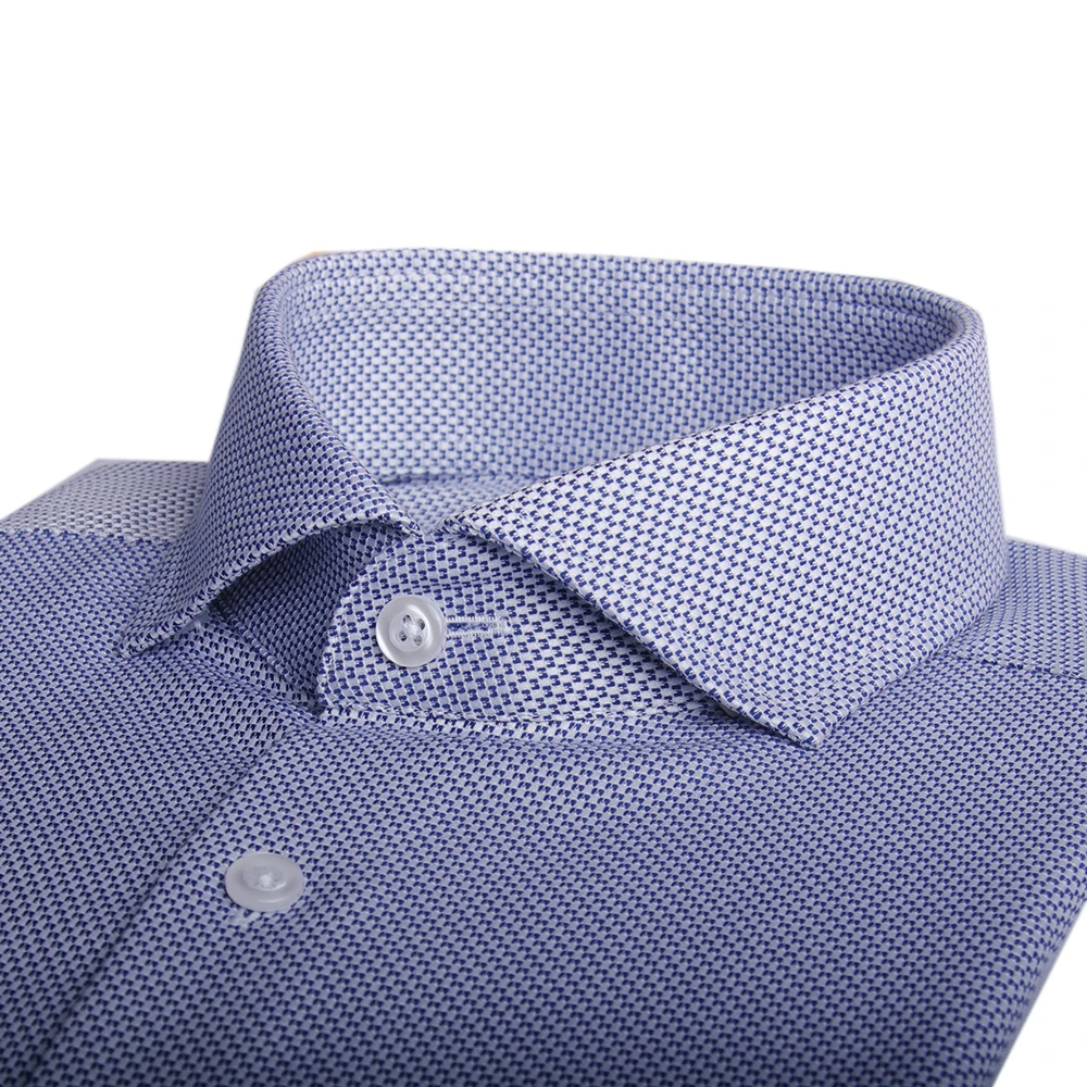 Men 80s 2-ply Cotton Patterned Dress Shirt