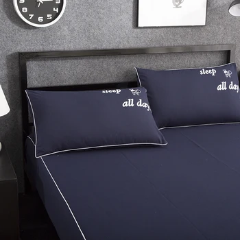 

Cotton Fitted Sheet Mattress Cover Solid Sanding Elastic Sheet Bed Sheets With Elastic Band Double Queen Bedsheet