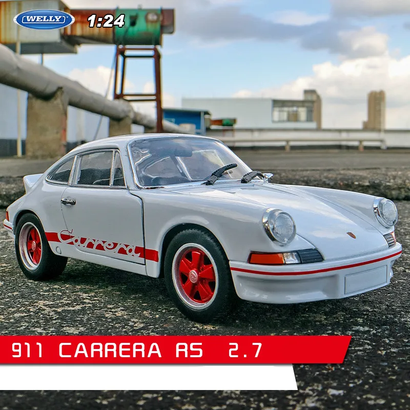 911 RS 2.7 Welly 1:24 Porsche 918 модель автомобиля из сплава Модель автомобиля украшение автомобиля коллекция Подарочная игрушка Литье под давлением модель игрушка для мальчиков - Цвет: 911 RS 2.7