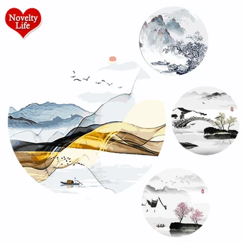 

DIY Painting By Number Adults Abstract Landscape Coloring Paint Canvas Picture Acrylic Painting Hand Painted Modern Home Decor