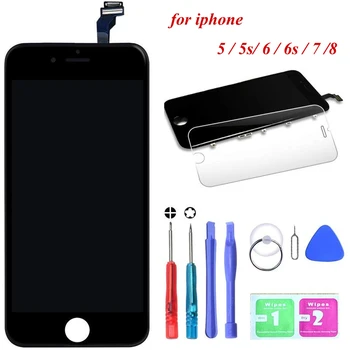 

Grade Replacement For iPhone 6 7 8 LCD Screen Digitizer Assembly For iPhone 5 5S Display No Dead Pixel Display Screens