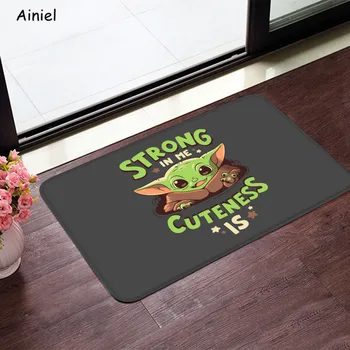 

Star Wars Cosplay The Mandalorian Carpet Baby Yoda Mat Mandalorian Rectangle Rug Home Decoration Living Bath Floor Door