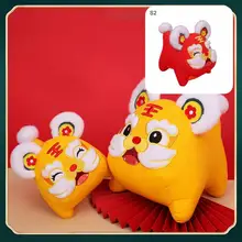 

Zodiac Tiger Doll Festive PP Cotton Collectable Mini Decoration Tiger Mascot Doll Tiger Toys for Decor