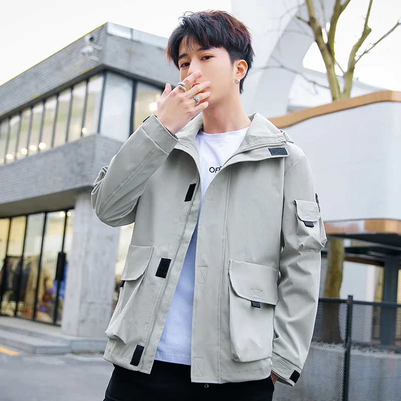 Брендовая куртка для мужчин harajuku с капюшоном желтый homme теплые куртки корейская мода плюс размер M-4XL мужская верхняя одежда пальто одежда