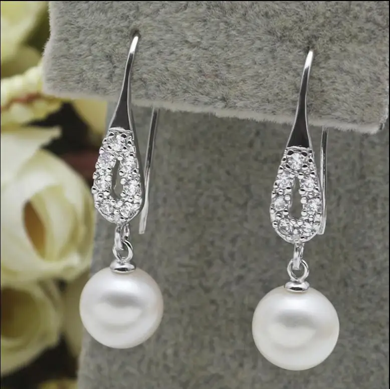 New 1101+++ Long ear hook Natural Oyster Shell Pearl Earrings Fashion temperament | Украшения и аксессуары