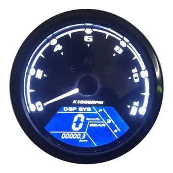 

8-18V Universal LCD Digital Tachometer Speedometer Odometer Motorcycle Motorbike 12000 RPM for 2,4 Cylinders Maximum Display 199
