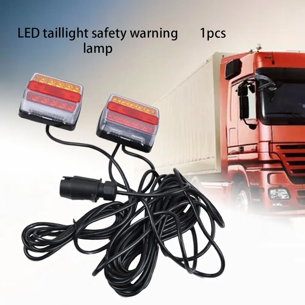 

Led Taillight Safety Warning Light Steering Indicator Brake Truck Trailer Taillight Red And Yellow