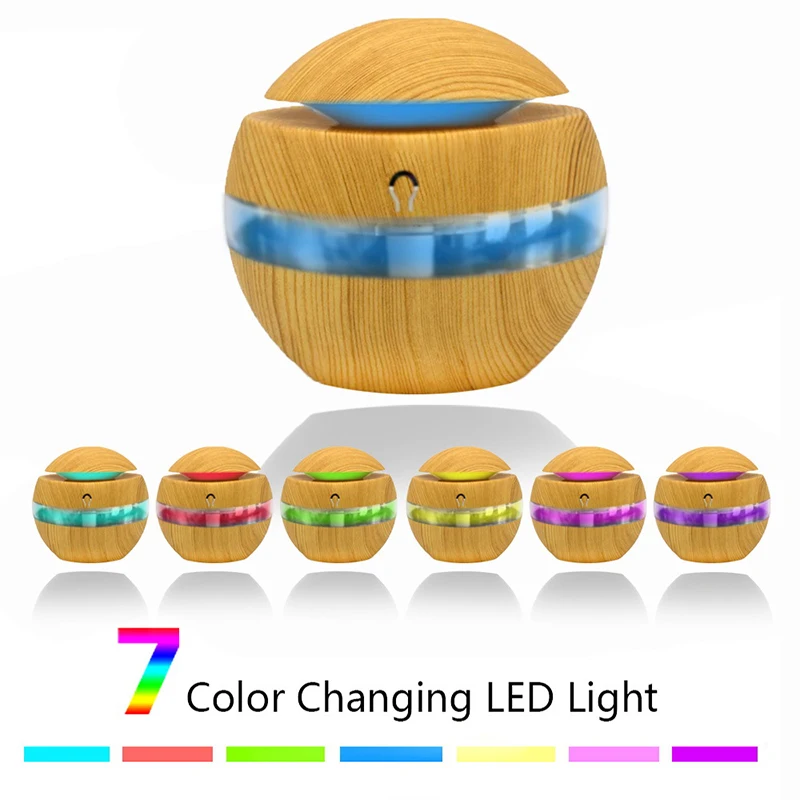 300ml Onion Mushroom Umbrella Transparent Ring Yellow Black Deep Wood Grain Ball Essential Oil Aromatic Humidifier Aromatherapy