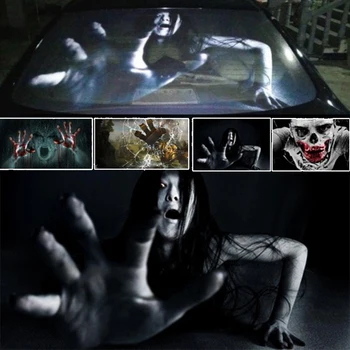

Funny Reflective Sticker Rear Windscreen Window Glass Car Styling 130x60cm PVC Halloween Gift Decal