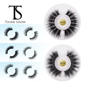 

Thinkshow 30pairs/lot 3D Real Mink Eyelash Real Siberian Mink Fur 100% Handmade Dramatic Full Strip Eyelashes Reusable Lashes